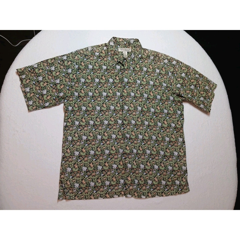 VTG Tori Richard Men's Jungle Animal Lion Button-Up Shirt Beautiful Men's Sz XL